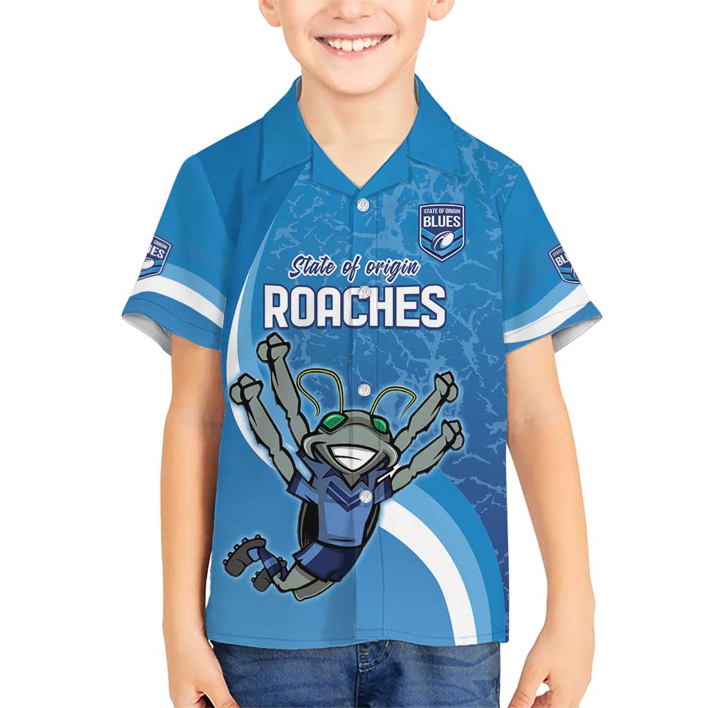 Custom NSW Cockroaches Blues Kid Hawaiian Shirt New South Wales Origin No2