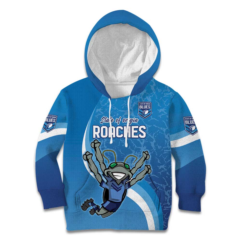Custom NSW Cockroaches Blues Kid Hoodie New South Wales Origin No2