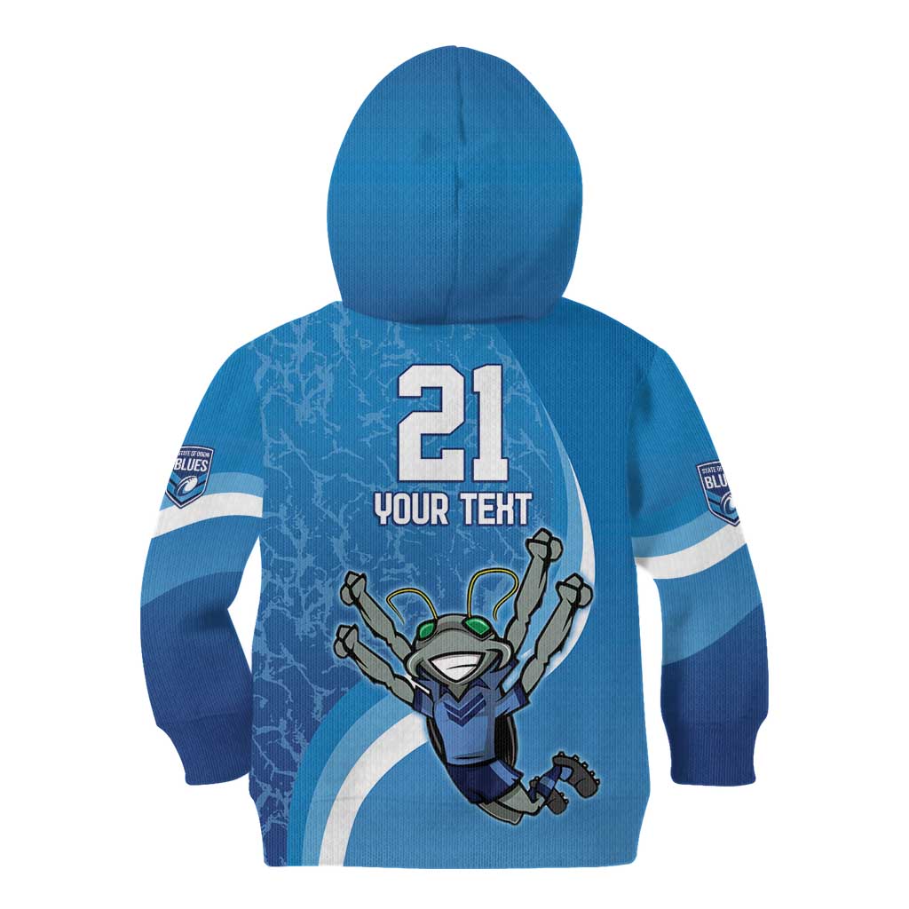 Custom NSW Cockroaches Blues Kid Hoodie New South Wales Origin No2