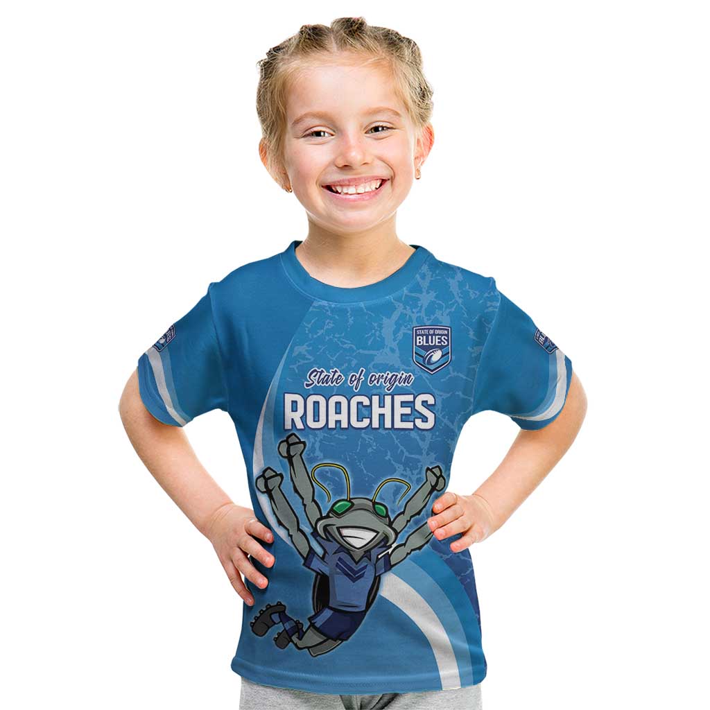 Custom NSW Cockroaches Blues Kid T Shirt New South Wales Origin No2