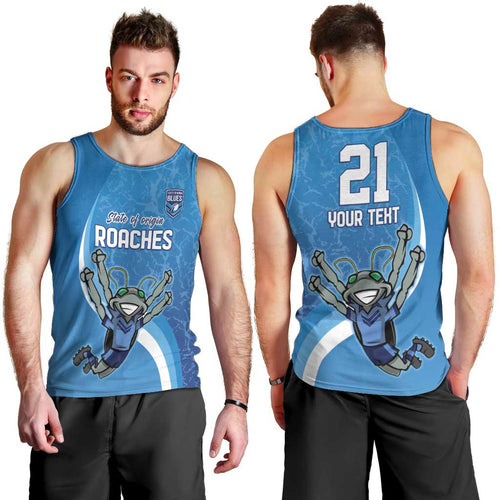 Custom NSW Cockroaches Blues Men Tank Top New South Wales Origin No2