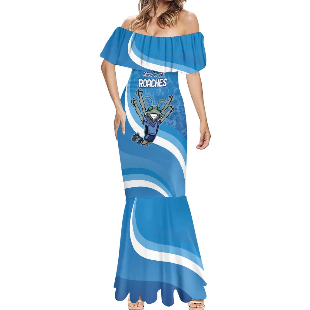 Custom NSW Cockroaches Blues Mermaid Dress New South Wales Origin No2