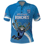 Custom NSW Cockroaches Blues Polo Shirt New South Wales Origin No2