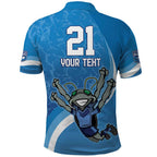 Custom NSW Cockroaches Blues Polo Shirt New South Wales Origin No2