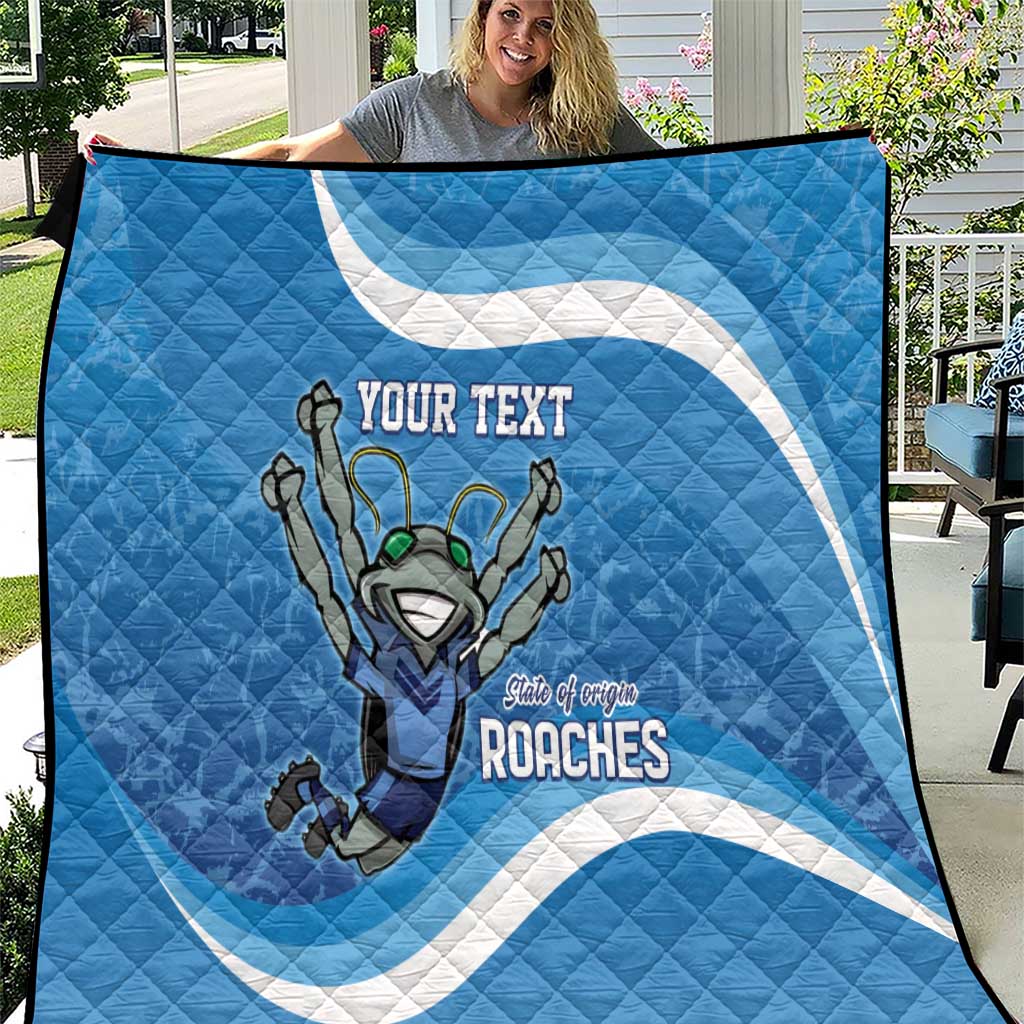 Custom NSW Cockroaches Blues Quilt New South Wales Origin No2
