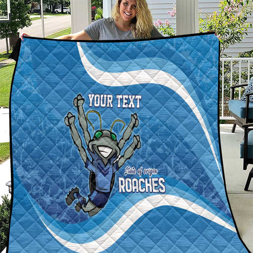 Custom NSW Cockroaches Blues Quilt New South Wales Origin No2
