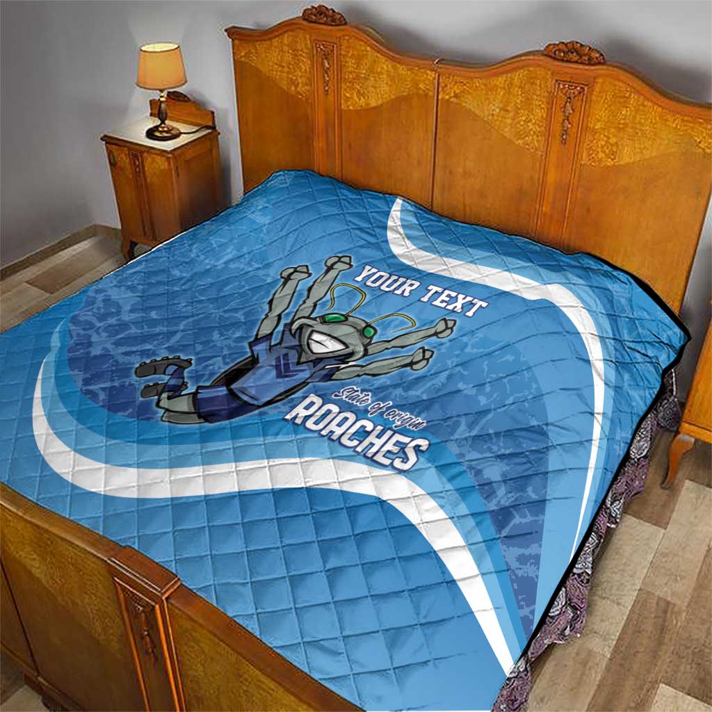 Custom NSW Cockroaches Blues Quilt New South Wales Origin No2