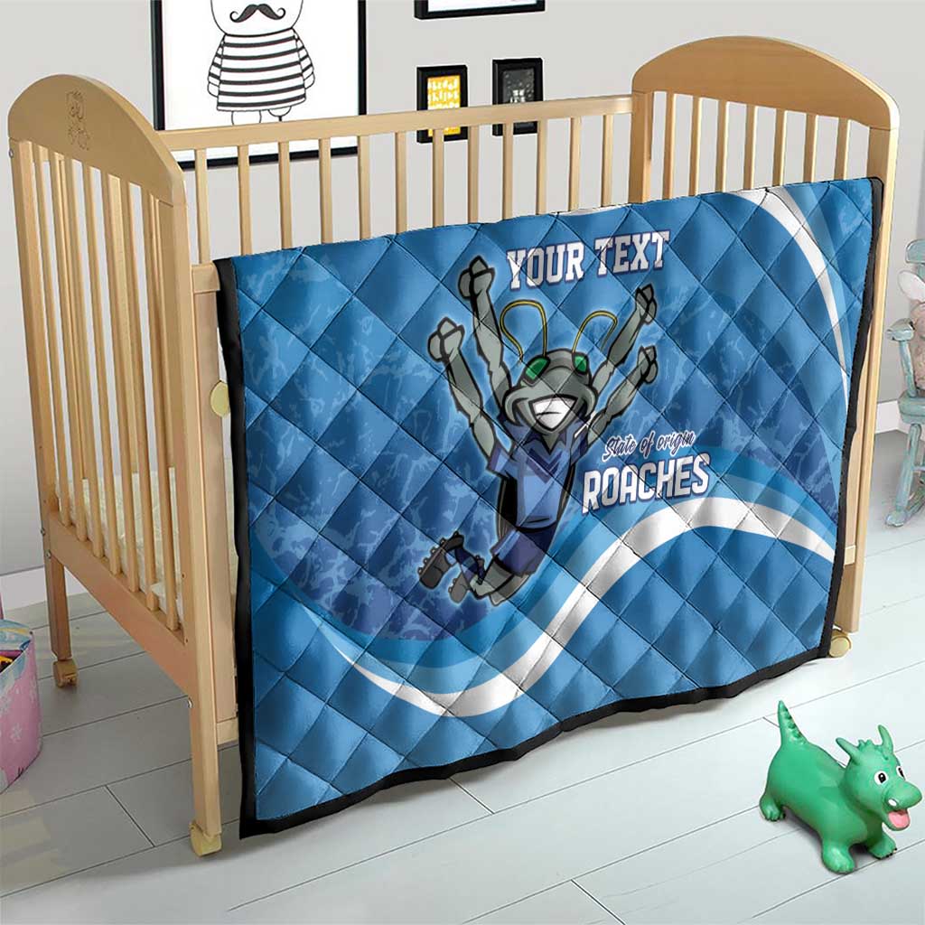 Custom NSW Cockroaches Blues Quilt New South Wales Origin No2