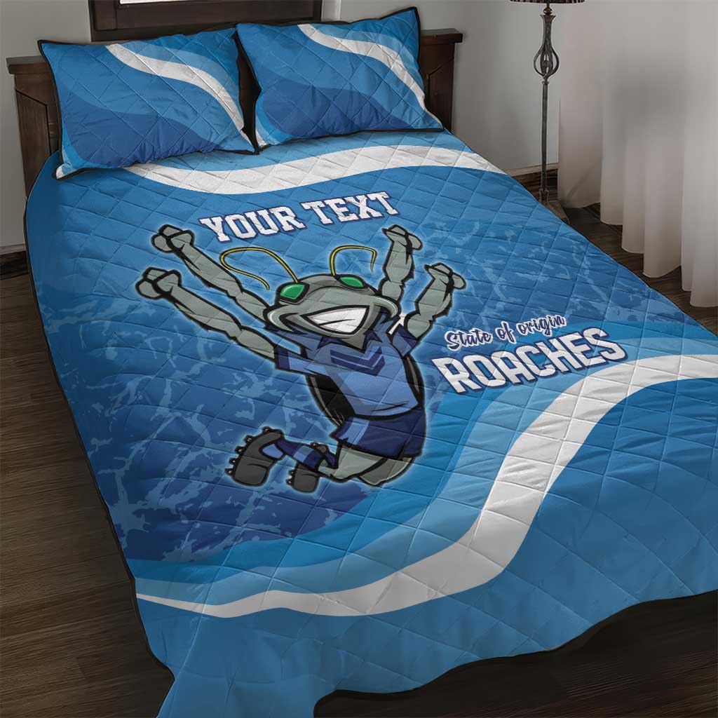 Custom NSW Cockroaches Blues Quilt Bed Set New South Wales Origin No2