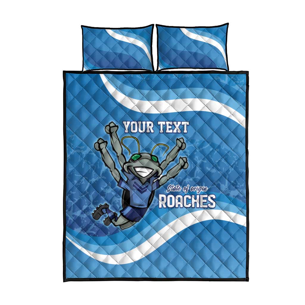 Custom NSW Cockroaches Blues Quilt Bed Set New South Wales Origin No2