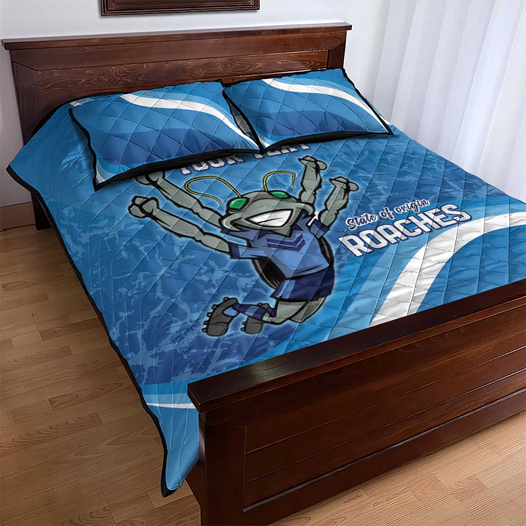 Custom NSW Cockroaches Blues Quilt Bed Set New South Wales Origin No2