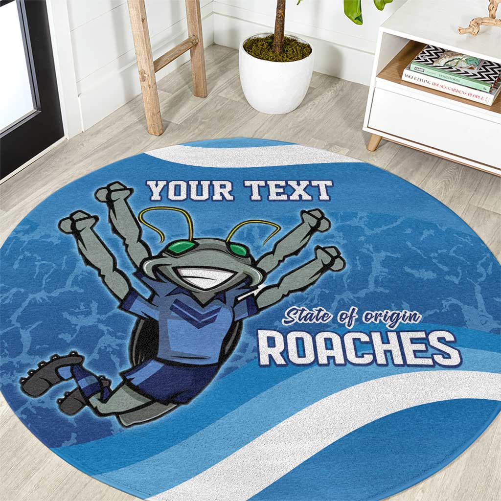 Custom NSW Cockroaches Blues Round Carpet New South Wales Origin No2