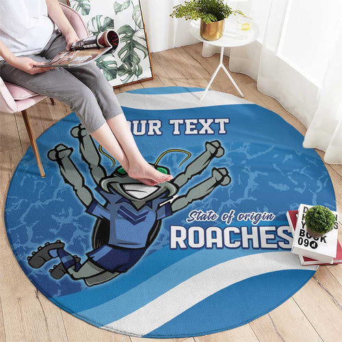 Custom NSW Cockroaches Blues Round Carpet New South Wales Origin No2