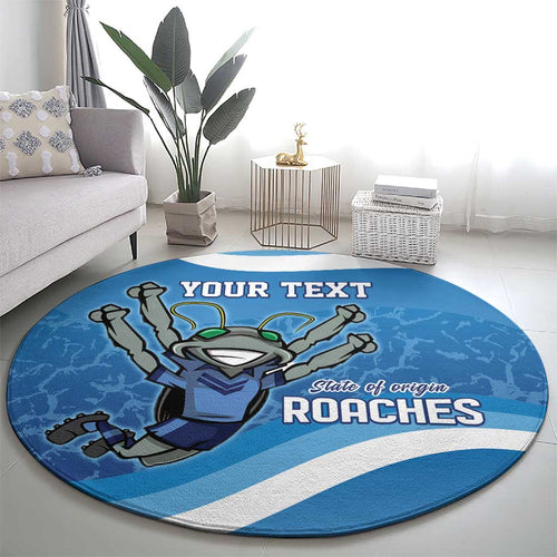 Custom NSW Cockroaches Blues Round Carpet New South Wales Origin No2