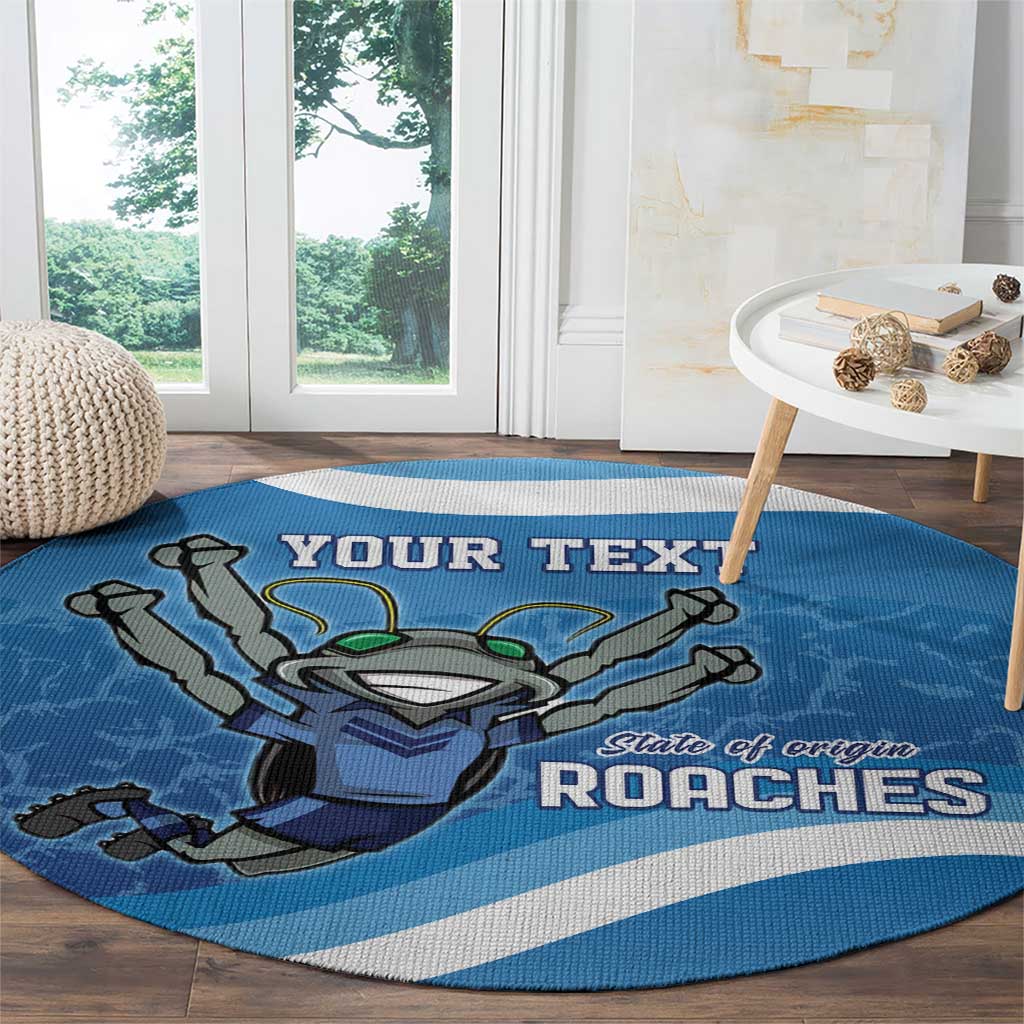 Custom NSW Cockroaches Blues Round Carpet New South Wales Origin No2