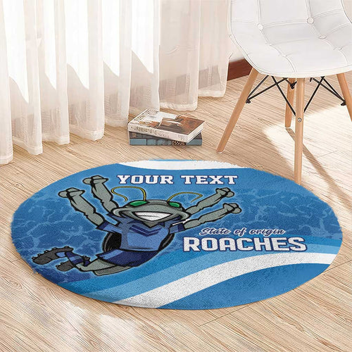 Custom NSW Cockroaches Blues Round Carpet New South Wales Origin No2