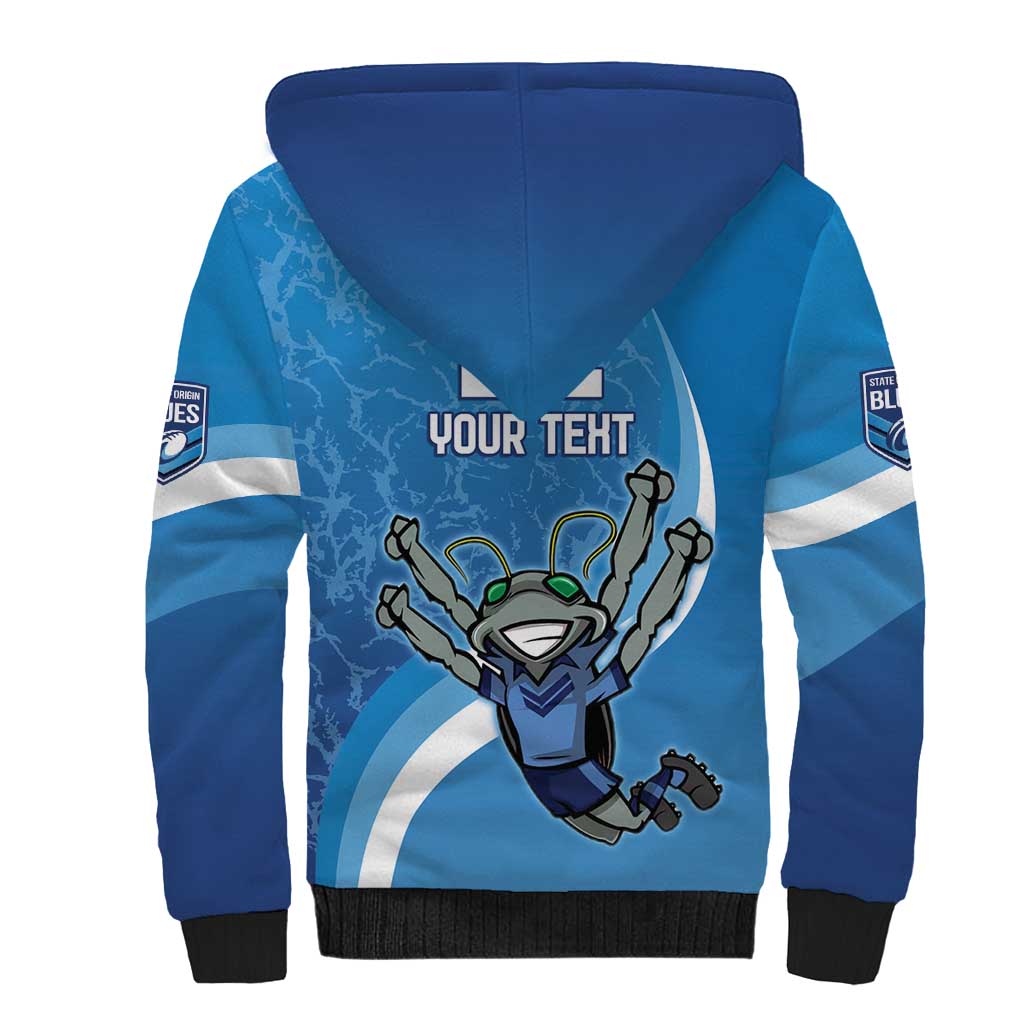 Custom NSW Cockroaches Blues Sherpa Hoodie New South Wales Origin No2