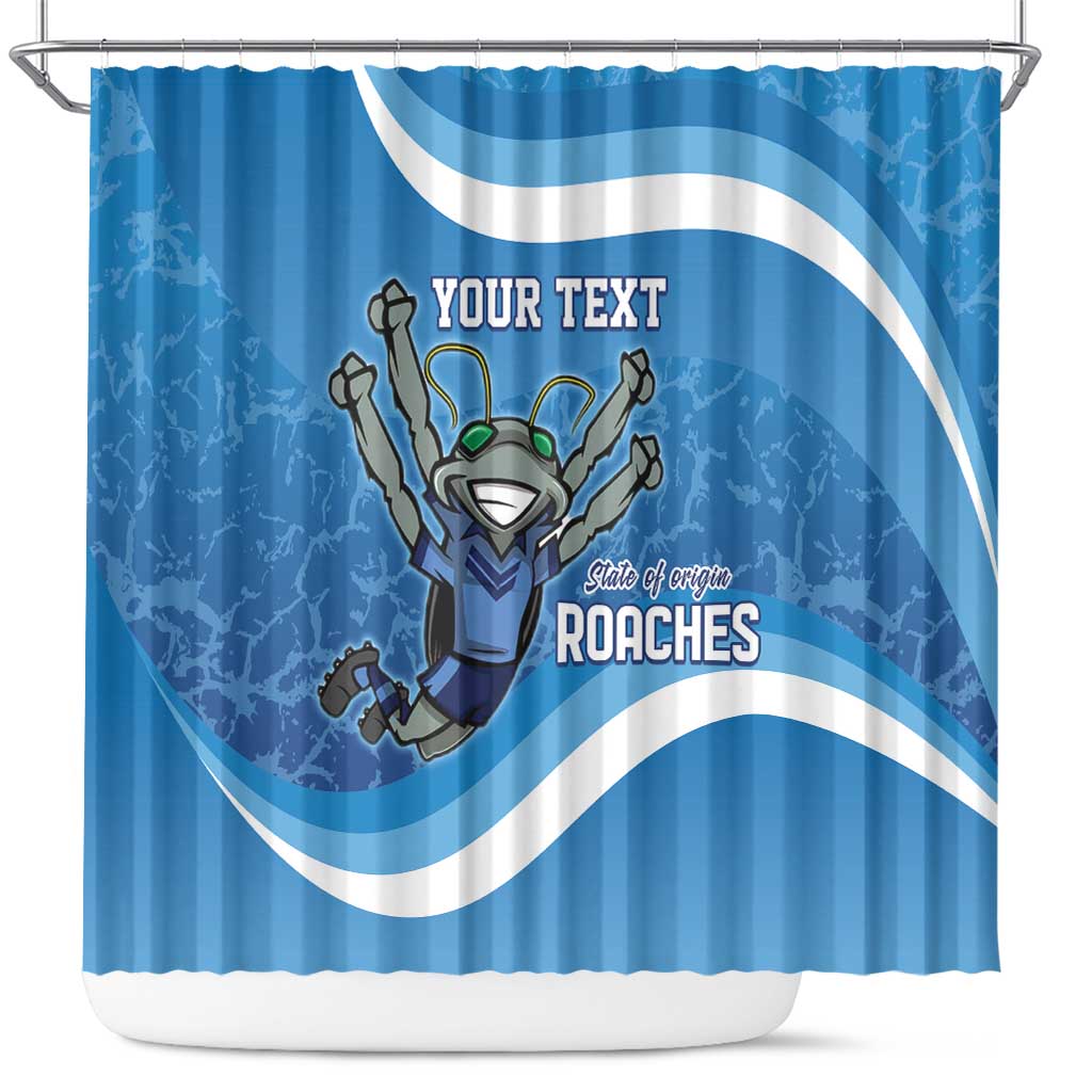 Custom NSW Cockroaches Blues Shower Curtain New South Wales Origin No2