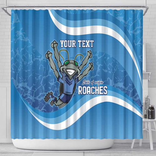 Custom NSW Cockroaches Blues Shower Curtain New South Wales Origin No2