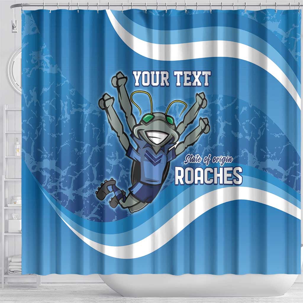 Custom NSW Cockroaches Blues Shower Curtain New South Wales Origin No2