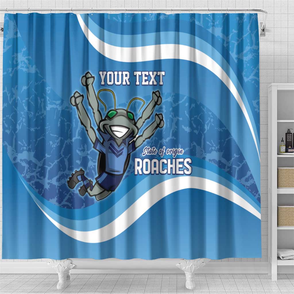 Custom NSW Cockroaches Blues Shower Curtain New South Wales Origin No2
