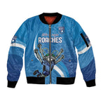 Custom NSW Cockroaches Blues Sleeve Zip Bomber Jacket New South Wales Origin No2