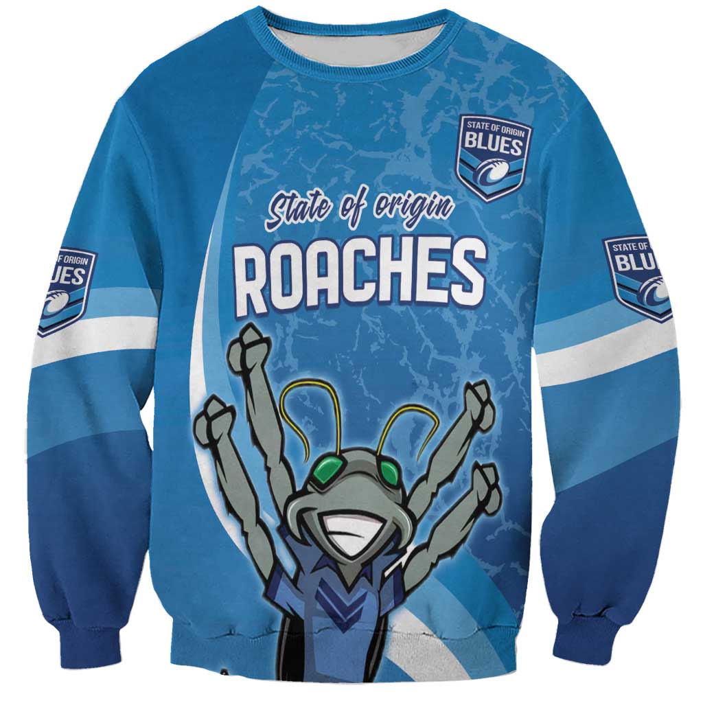 Custom NSW Cockroaches Blues Sweatshirt New South Wales Origin No2