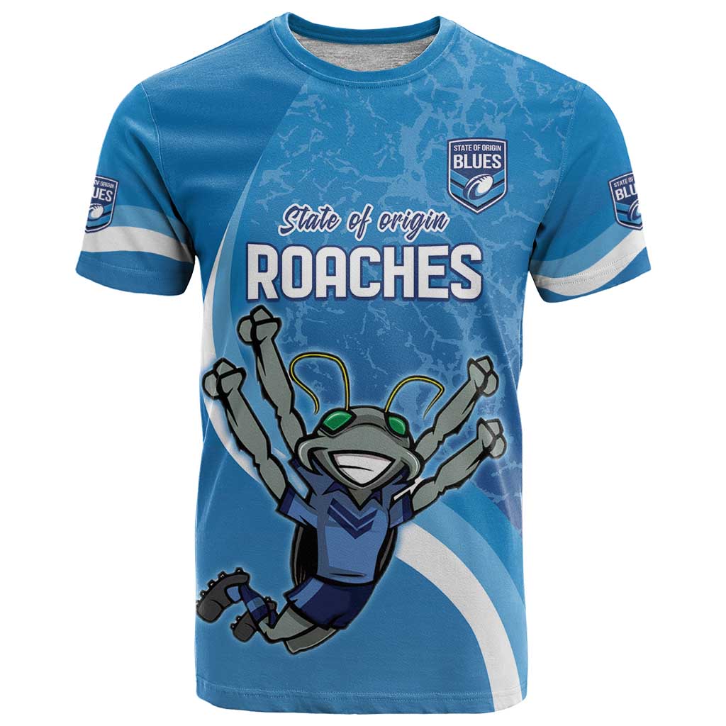 Custom NSW Cockroaches Blues T Shirt New South Wales Origin No2