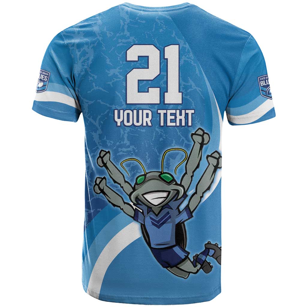 Custom NSW Cockroaches Blues T Shirt New South Wales Origin No2