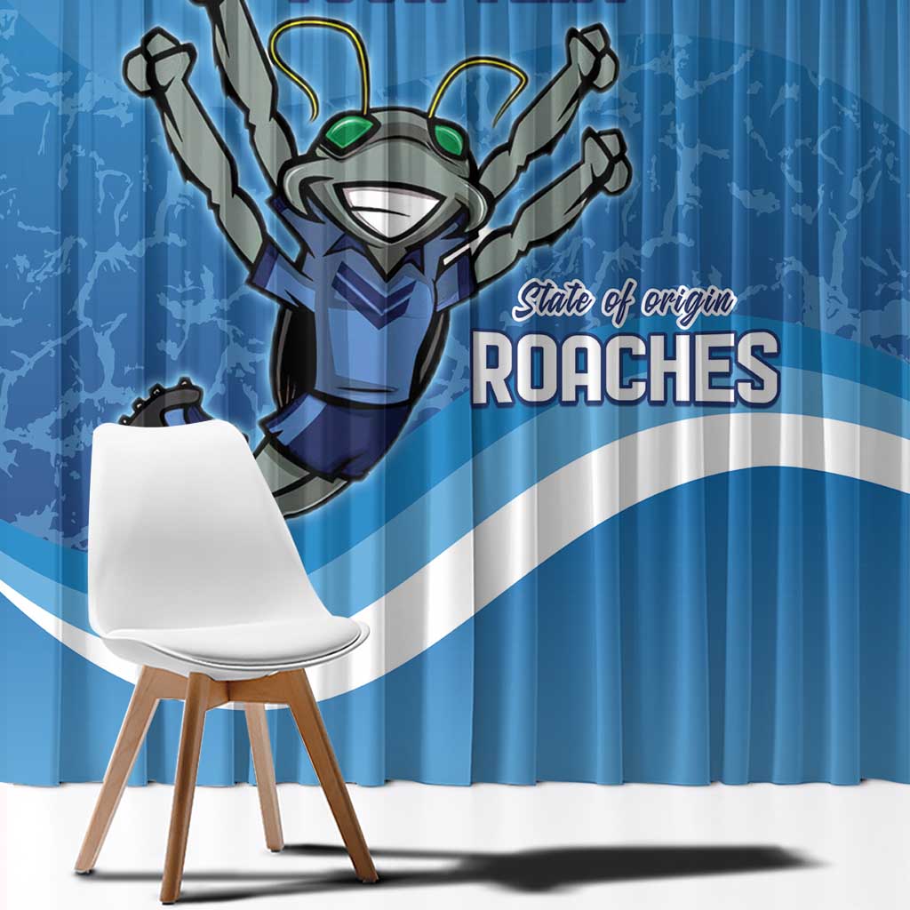 Custom NSW Cockroaches Blues Window Curtain New South Wales Origin No2