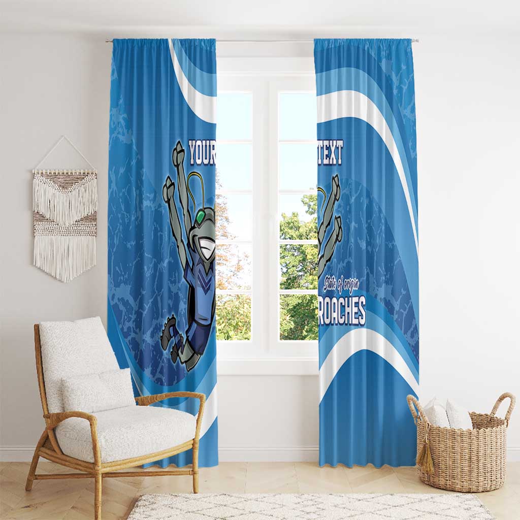 Custom NSW Cockroaches Blues Window Curtain New South Wales Origin No2