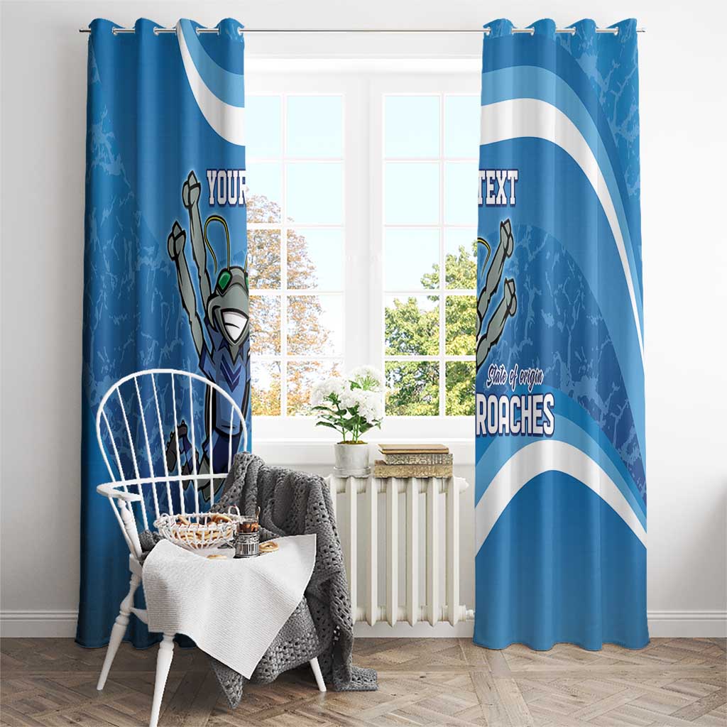Custom NSW Cockroaches Blues Window Curtain New South Wales Origin No2