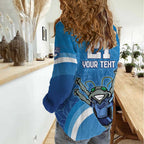 Custom NSW Cockroaches Blues Women Casual Shirt New South Wales Origin No2