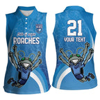 Custom NSW Cockroaches Blues Women Sleeveless Polo Shirt New South Wales Origin No2