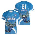Custom NSW Cockroaches Blues Women V-Neck T-Shirt New South Wales Origin No2