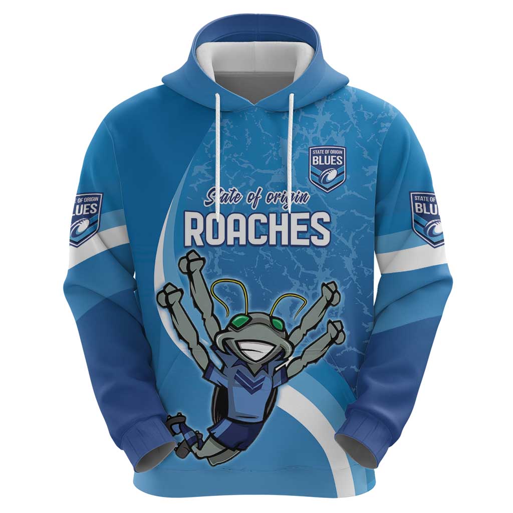 Custom NSW Cockroaches Blues Zip Hoodie New South Wales Origin No2