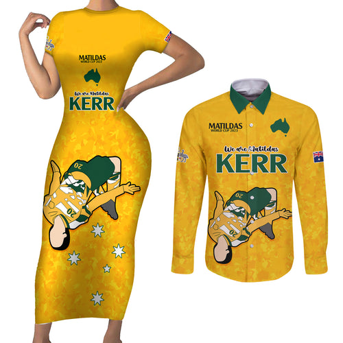 sam-kerr-matildas-couples-matching-short-sleeve-bodycon-dress-and-long-sleeve-button-shirts-australia-soccer-go-world-cup-2023