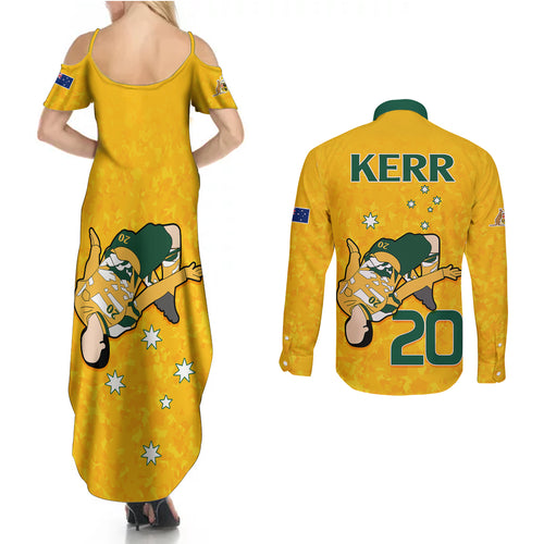 sam-kerr-matildas-couples-matching-summer-maxi-dress-and-long-sleeve-button-shirts-australia-soccer-go-world-cup-2023