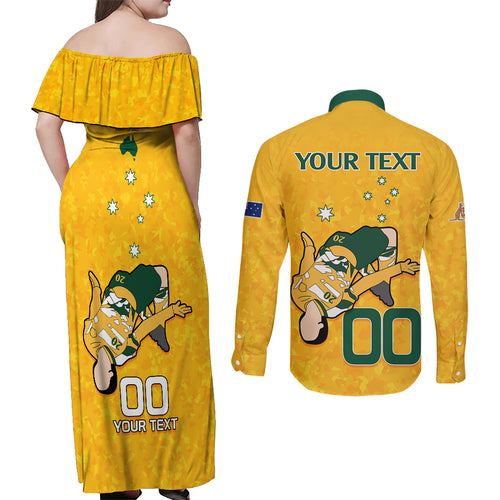 custom-sam-kerr-matildas-couples-matching-off-shoulder-maxi-dress-and-long-sleeve-button-shirts-australia-soccer-go-world-cup-2023