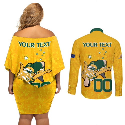 custom-sam-kerr-matildas-couples-matching-off-shoulder-short-dress-and-long-sleeve-button-shirts-australia-soccer-go-world-cup-2023