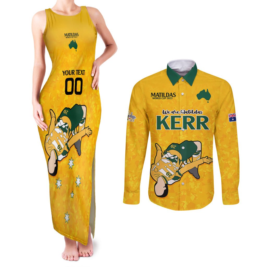 custom-sam-kerr-matildas-couples-matching-tank-maxi-dress-and-long-sleeve-button-shirts-australia-soccer-go-world-cup-2023