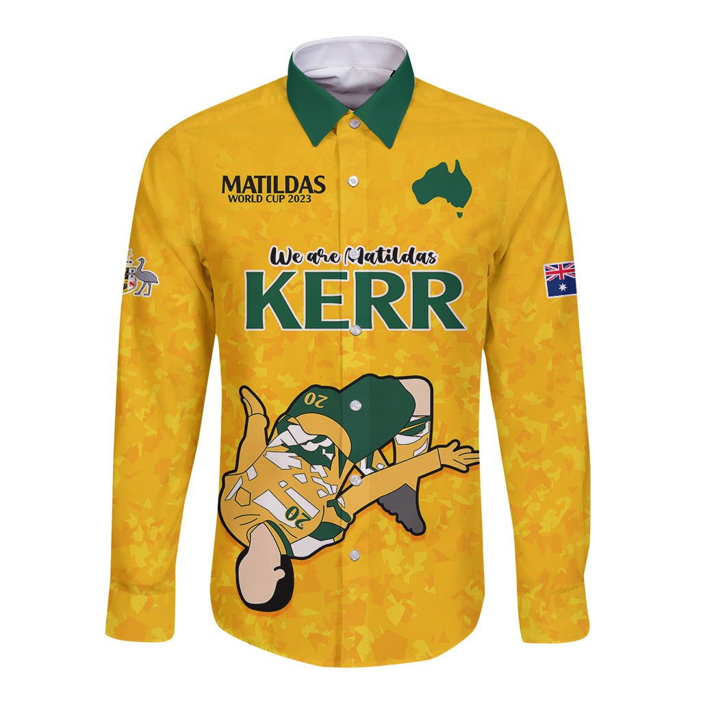 custom-sam-kerr-matildas-long-sleeve-button-shirt-australia-soccer-go-world-cup-2023