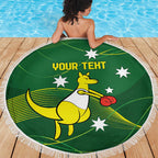 Personalised Australia Go Paris 2024 Beach Blanket National Color Ver1