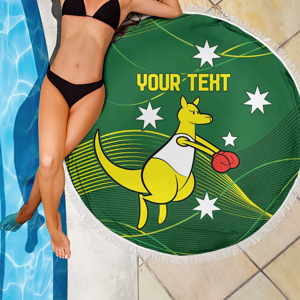 Personalised Australia Go Paris 2024 Beach Blanket National Color Ver1