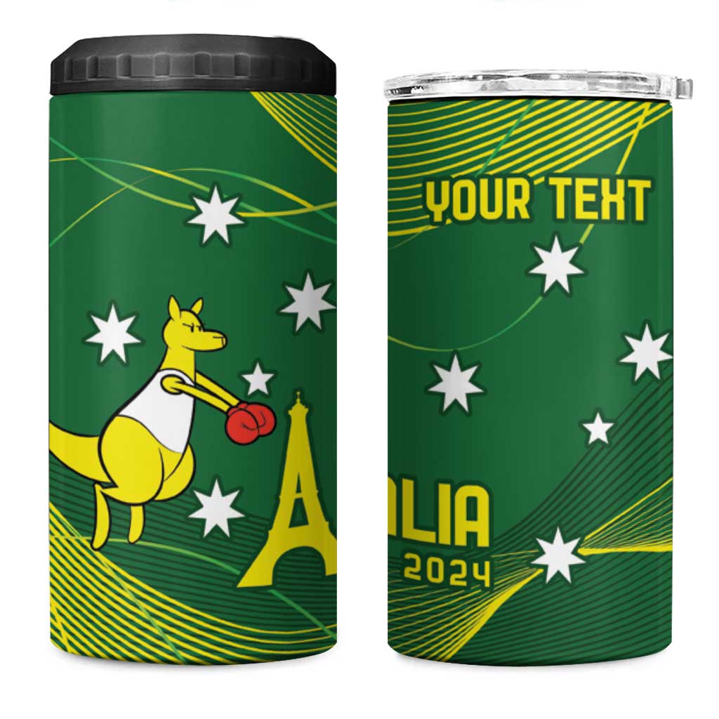 Personalised Australia Go Paris 2024 4 in 1 Can Cooler Tumbler National Color Ver1