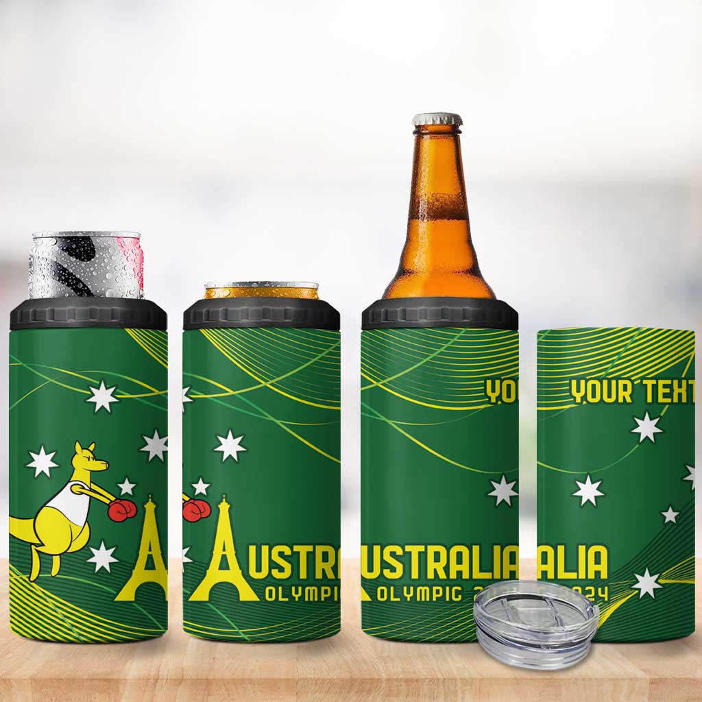 Personalised Australia Go Paris 2024 4 in 1 Can Cooler Tumbler National Color Ver1