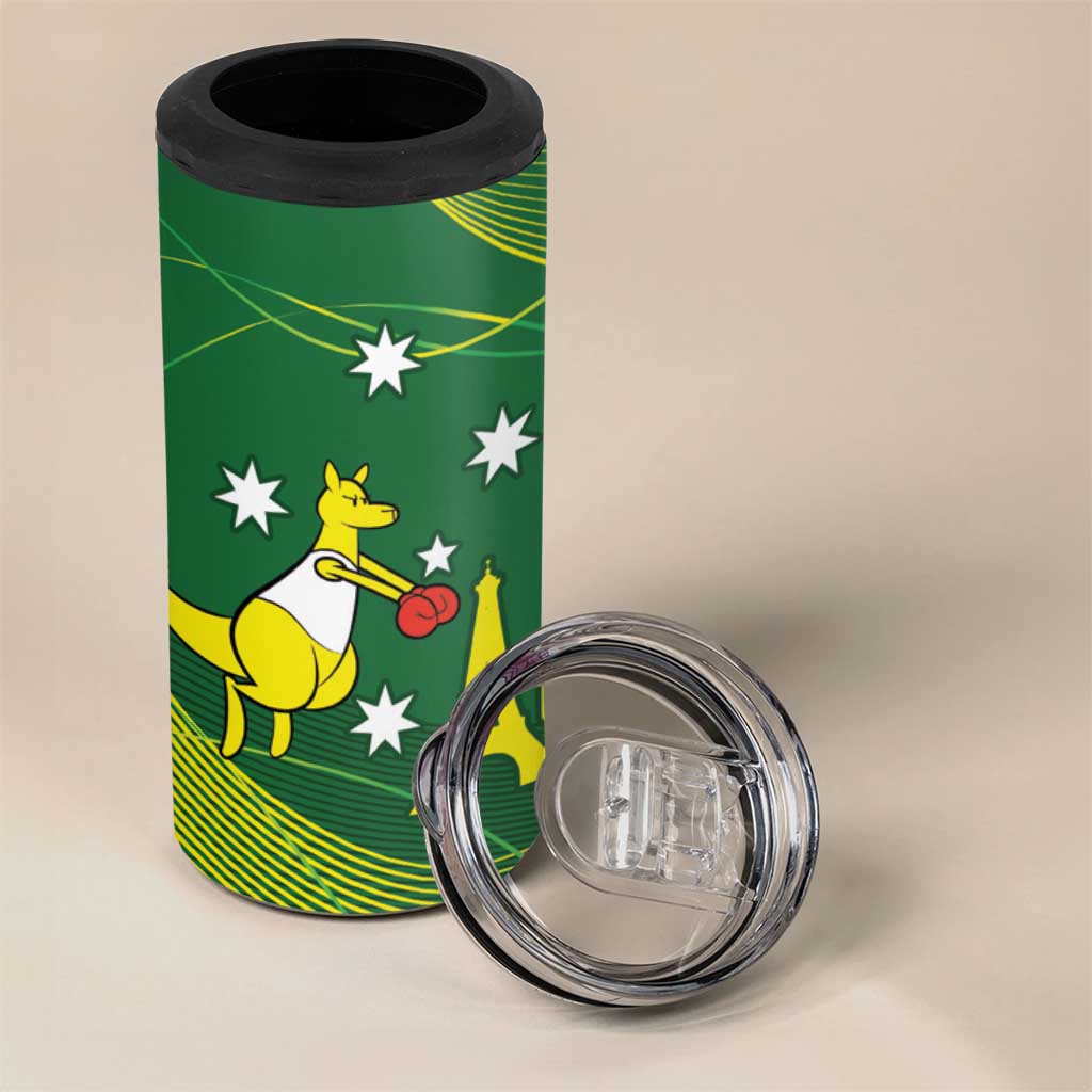 Personalised Australia Go Paris 2024 4 in 1 Can Cooler Tumbler National Color Ver1