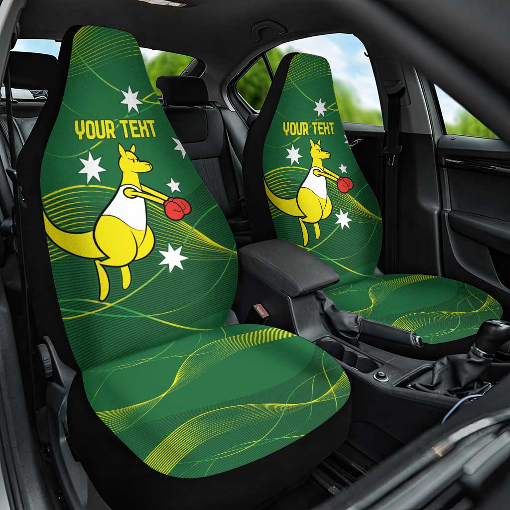 Personalised Australia Go Paris 2024 Car Seat Cover National Color Ver1