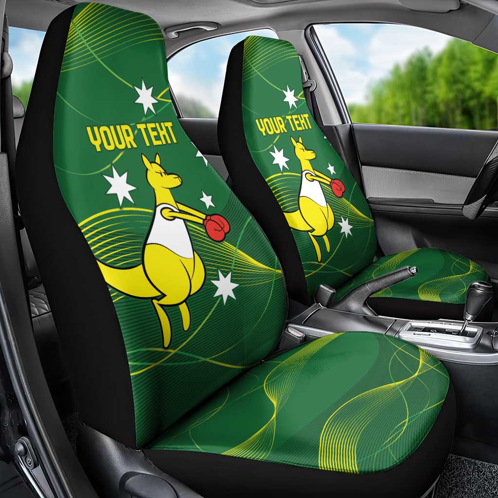 Personalised Australia Go Paris 2024 Car Seat Cover National Color Ver1