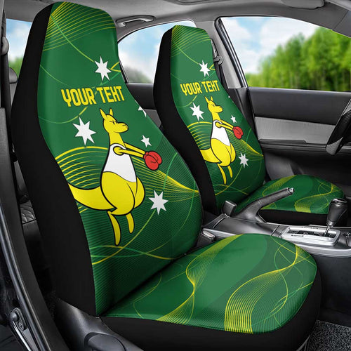 Personalised Australia Go Paris 2024 Car Seat Cover National Color Ver1
